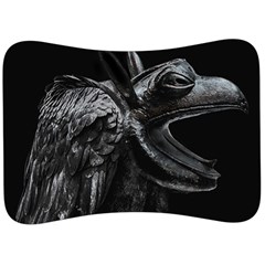 Creepy Monster Bird Portrait Artwork Velour Seat Head Rest Cushion by dflcprintsclothing