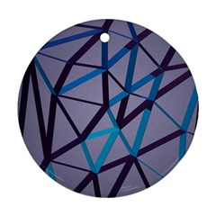 3d Lovely Geo Lines 2 Ornament (round) by Uniqued