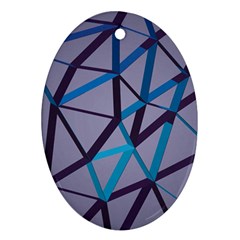 3d Lovely Geo Lines 2 Ornament (oval) by Uniqued