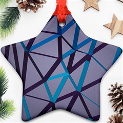 3d Lovely Geo Lines 2 Ornament (star)