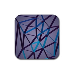 3d Lovely Geo Lines 2 Rubber Coaster (square) by Uniqued