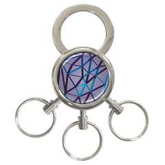 3d Lovely Geo Lines 2 3-ring Key Chain by Uniqued