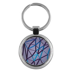 3d Lovely Geo Lines 2 Key Chain (round) by Uniqued