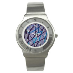 3d Lovely Geo Lines 2 Stainless Steel Watch by Uniqued