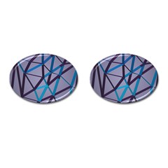 3d Lovely Geo Lines 2 Cufflinks (oval) by Uniqued