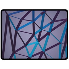 3d Lovely Geo Lines 2 Fleece Blanket (large)  by Uniqued