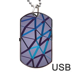 3d Lovely Geo Lines 2 Dog Tag Usb Flash (one Side) by Uniqued