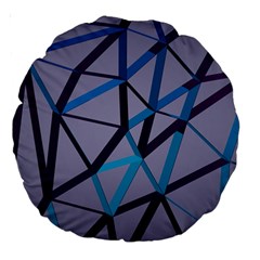 3d Lovely Geo Lines 2 Large 18  Premium Round Cushions by Uniqued