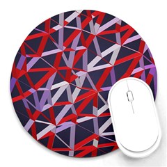 3d Lovely Geo Lines Vii Round Mousepads by Uniqued