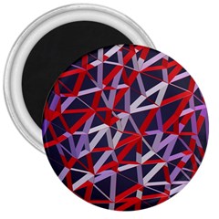 3d Lovely Geo Lines Vii 3  Magnets by Uniqued