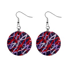 3d Lovely Geo Lines Vii Mini Button Earrings by Uniqued