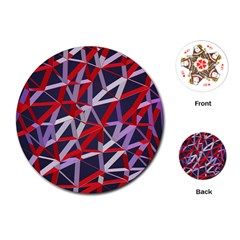 3d Lovely Geo Lines Vii Playing Cards Single Design (round)