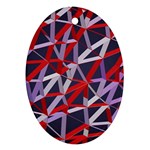 3d Lovely Geo Lines Vii Oval Ornament (Two Sides) Front