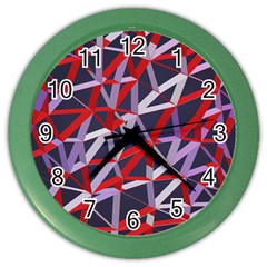 3d Lovely Geo Lines Vii Color Wall Clock by Uniqued