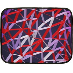 3d Lovely Geo Lines Vii Double Sided Fleece Blanket (mini)  by Uniqued