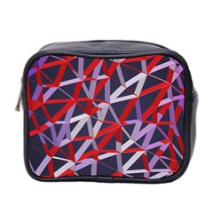 3d Lovely Geo Lines Vii Mini Toiletries Bag (two Sides) by Uniqued