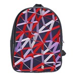 3d Lovely Geo Lines Vii School Bag (XL) Front