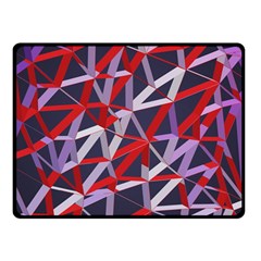 3d Lovely Geo Lines Vii Double Sided Fleece Blanket (small)  by Uniqued