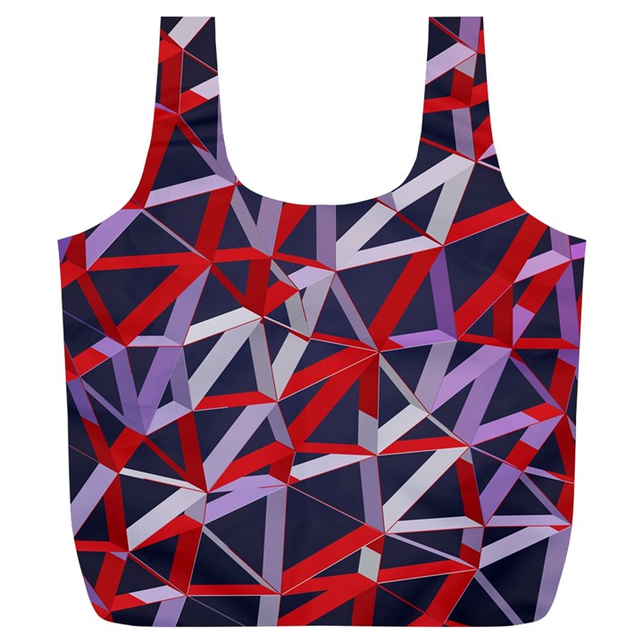 3d Lovely Geo Lines Vii Full Print Recycle Bag (XL)