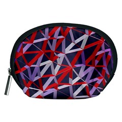 3d Lovely Geo Lines Vii Accessory Pouch (medium) by Uniqued