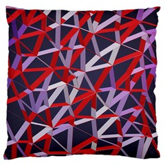 3d Lovely Geo Lines Vii Large Flano Cushion Case (one Side) by Uniqued