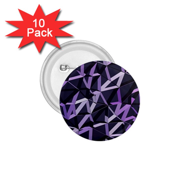 3d Lovely Geo Lines Vi 1.75  Buttons (10 pack)