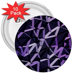 3d Lovely Geo Lines Vi 3  Buttons (10 Pack)  by Uniqued