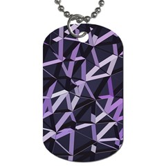 3d Lovely Geo Lines Vi Dog Tag (one Side) by Uniqued