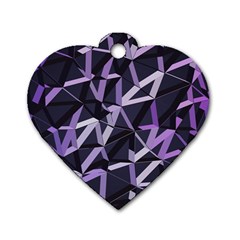 3d Lovely Geo Lines Vi Dog Tag Heart (one Side) by Uniqued