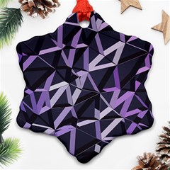 3d Lovely Geo Lines Vi Ornament (snowflake) by Uniqued