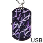 3d Lovely Geo Lines Vi Dog Tag USB Flash (Two Sides) Front