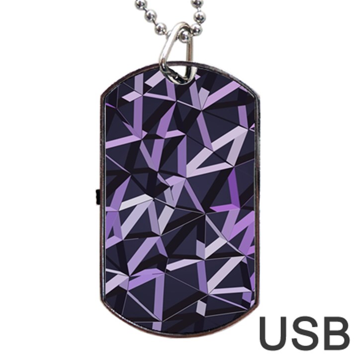 3d Lovely Geo Lines Vi Dog Tag USB Flash (Two Sides)