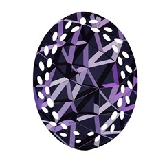 3d Lovely Geo Lines Vi Ornament (oval Filigree) by Uniqued