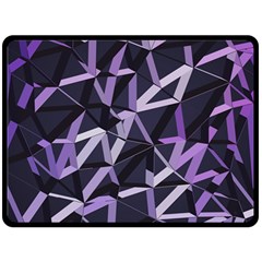 3d Lovely Geo Lines Vi Double Sided Fleece Blanket (large)  by Uniqued