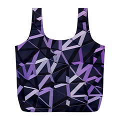 3d Lovely Geo Lines Vi Full Print Recycle Bag (l) by Uniqued