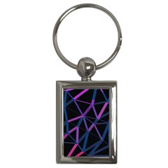 3d Lovely Geo Lines  V Key Chain (rectangle) by Uniqued