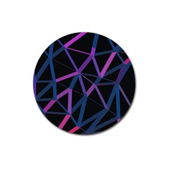 3d Lovely Geo Lines  V Magnet 3  (round) by Uniqued