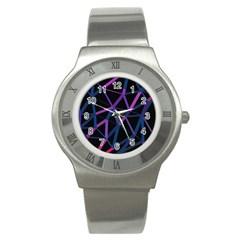 3d Lovely Geo Lines  V Stainless Steel Watch by Uniqued