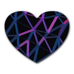 3d Lovely Geo Lines  V Heart Mousepads by Uniqued