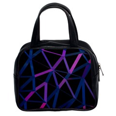 3d Lovely Geo Lines  V Classic Handbag (two Sides) by Uniqued