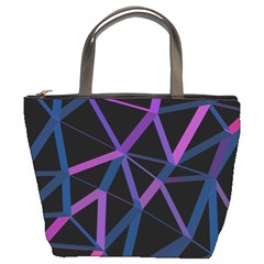 3d Lovely Geo Lines  V Bucket Bag by Uniqued