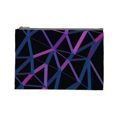 3d Lovely Geo Lines  V Cosmetic Bag (large) by Uniqued