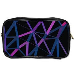 3d Lovely Geo Lines  V Toiletries Bag (two Sides) by Uniqued