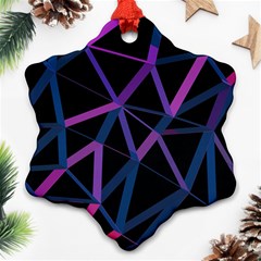 3d Lovely Geo Lines  V Ornament (snowflake)