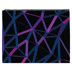 3d Lovely Geo Lines  V Cosmetic Bag (xxxl) by Uniqued