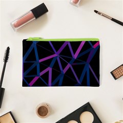 3d Lovely Geo Lines  V Cosmetic Bag (xs) by Uniqued