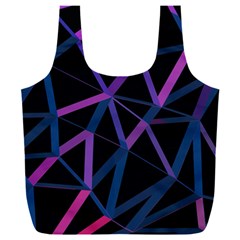 3d Lovely Geo Lines  V Full Print Recycle Bag (xxl) by Uniqued