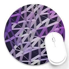 3d Lovely Geo Lines  Iv Round Mousepads by Uniqued