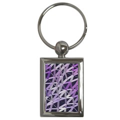 3d Lovely Geo Lines  Iv Key Chain (rectangle) by Uniqued