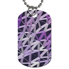 3d Lovely Geo Lines  Iv Dog Tag (one Side) by Uniqued